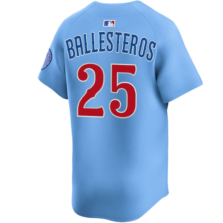 Chicago Cubs Moisés Ballesteros Blues Alternate Limited Baby Blue Jersey by Nike