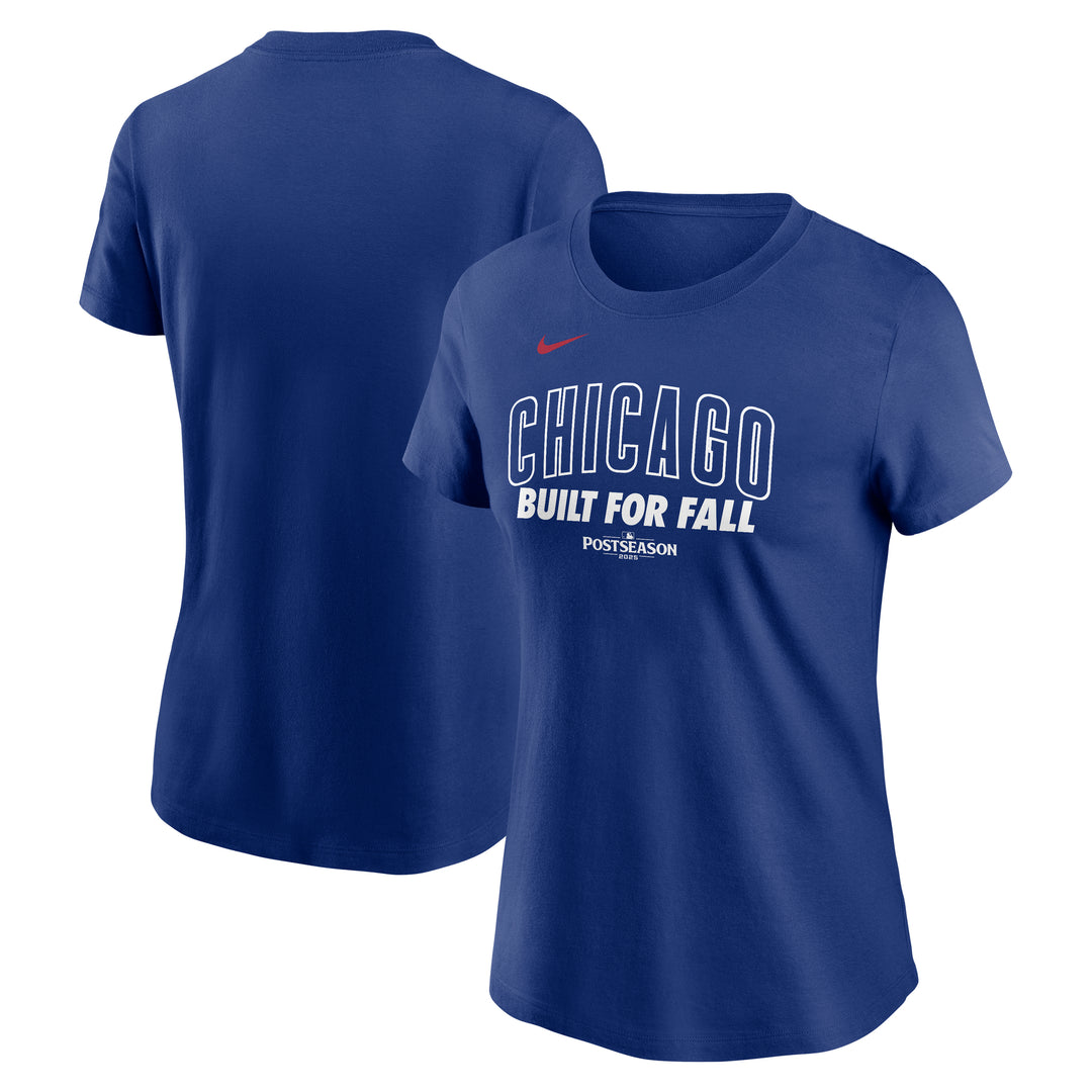 Chicago Cubs 2025 Postseason Royal Women's Tee SHORT SLEEVE Nike