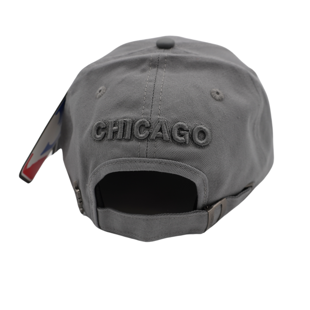 CHICAGO CUBS PRO STANDARD BULLSEYE GREY ADJUSTABLE CAP