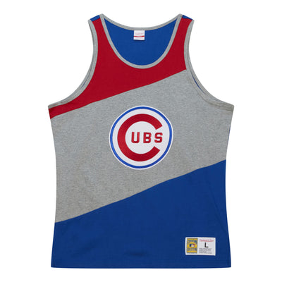 CHICAGO CUBS MITCHELL & NESS MEN'S BULLSEYE TRICOLOR TANK