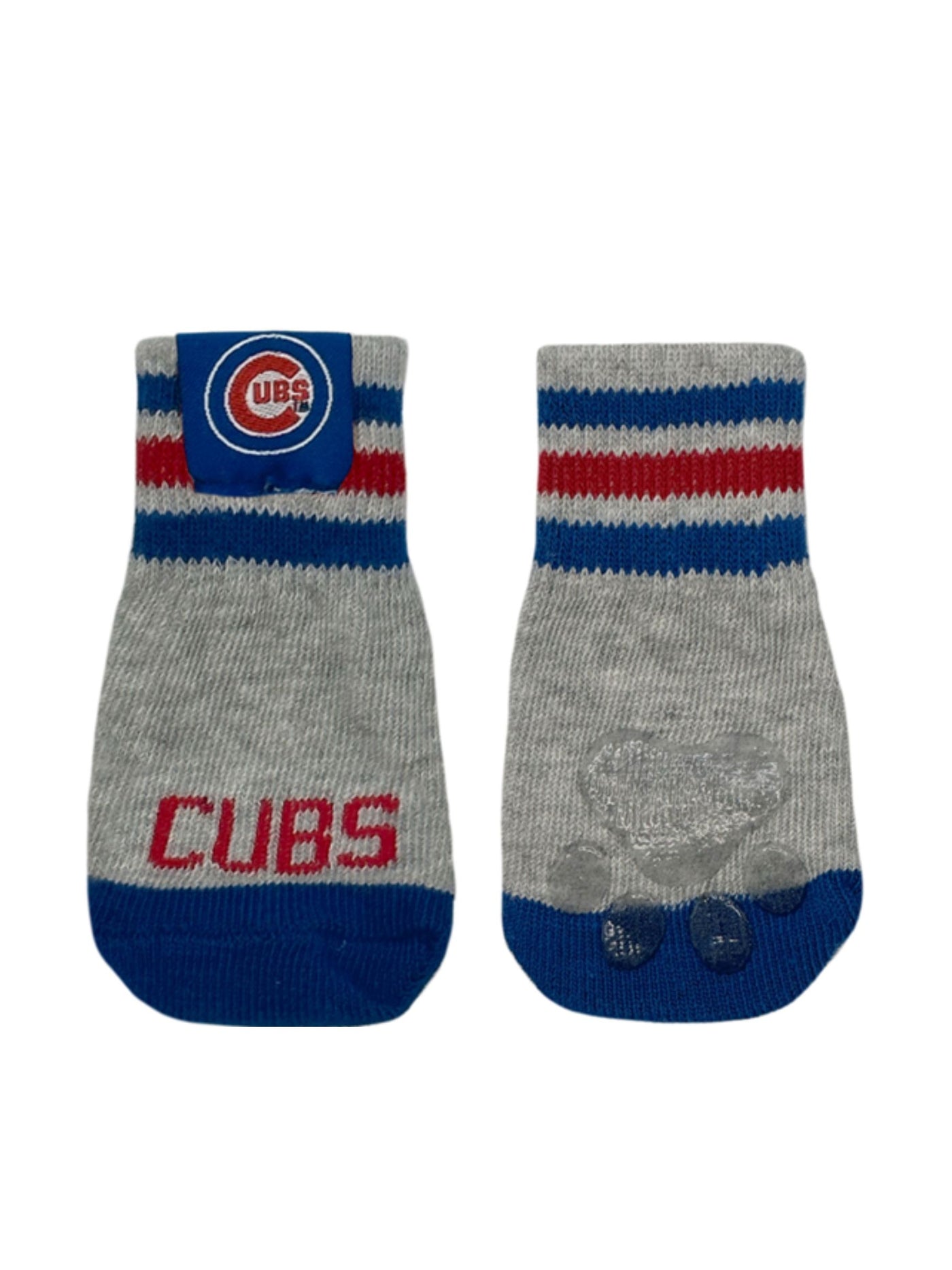 CHICAGO CUBS STRIPED GREY PET SOCKS