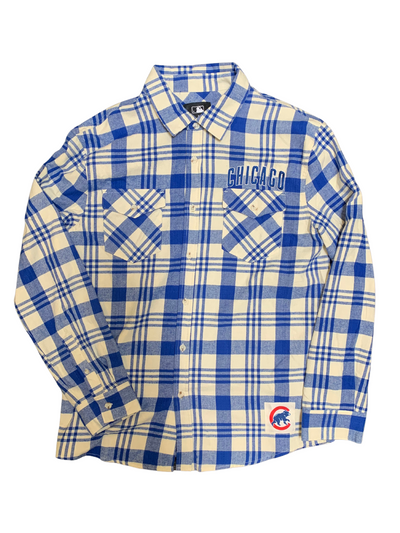 CHICAGO CUBS DARIUS RUCKER MEN'S FLANNEL BUTTON UP