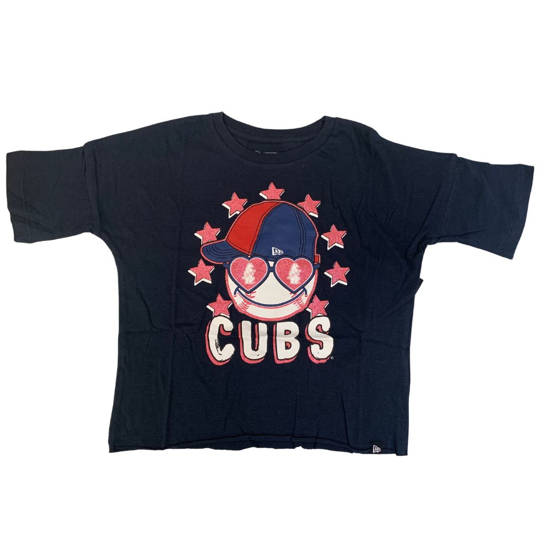 CHICAGO CUBS YOUTH 1914 LOGO NAVY CROP TEE