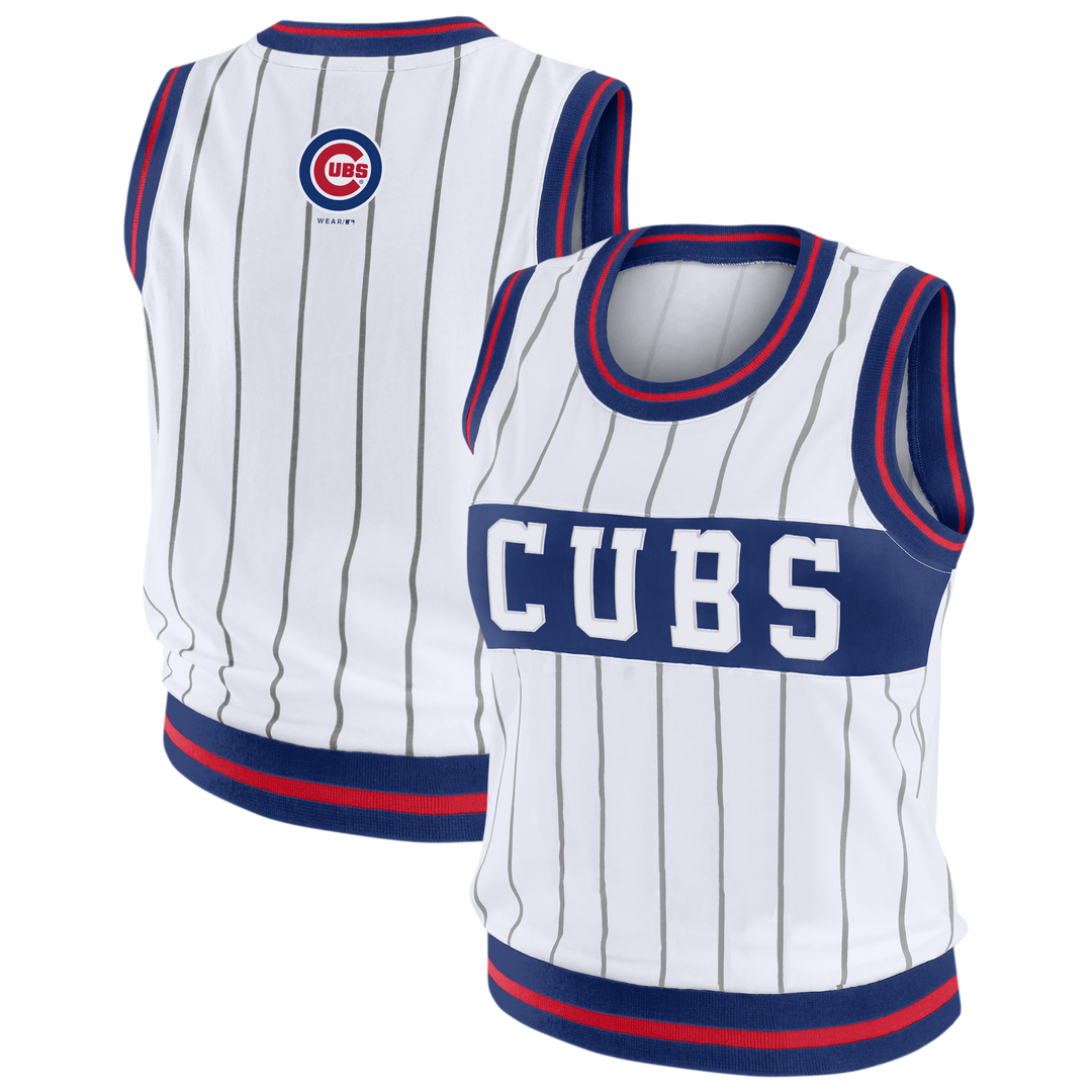 Chicago Cubs Women's Sporty White Tank by Wear by Erin Andrews