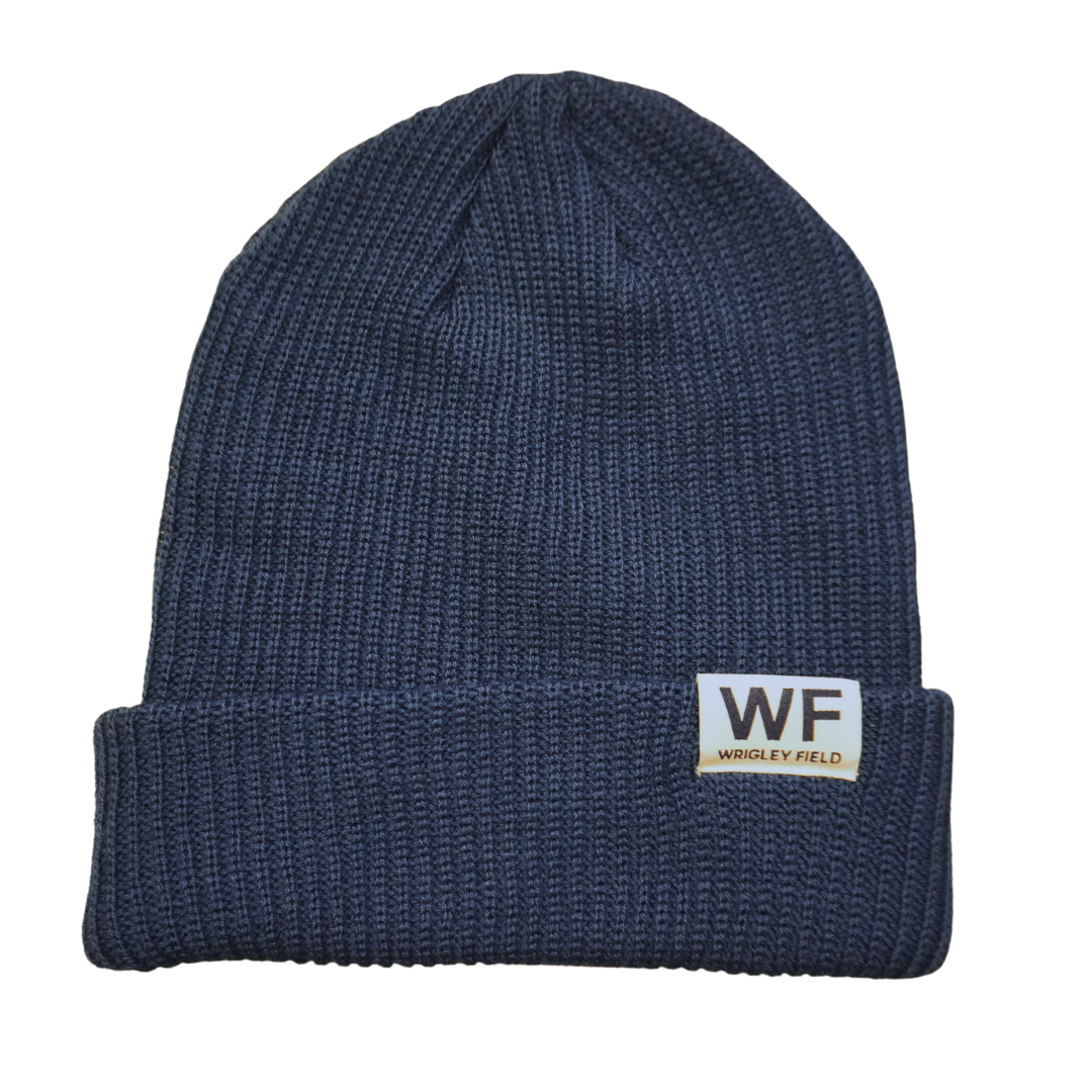 WRIGLEY FIELD NAVY KNIT RIB CAP