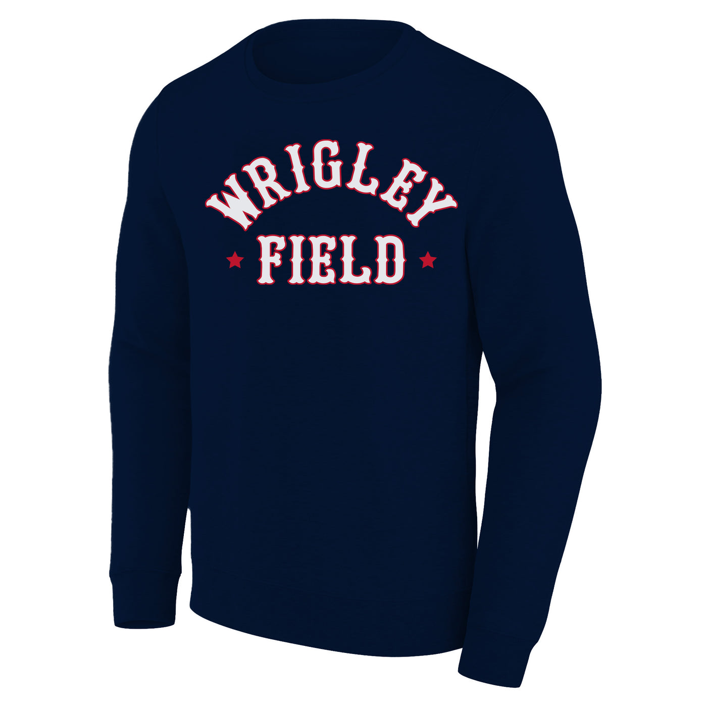 WRIGLEY FIELD RETRO LETTERING NAVY CREW NECK