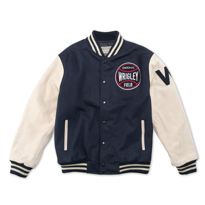 WRIGLEY FIELD AMERICAN NEEDLE MEN'S BALLPARK LETTERMAN JACKET