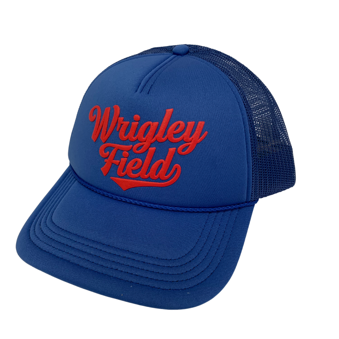 WRIGLEY FIELD AMERICAN NEEDLE BLUE TRUCKER CAP