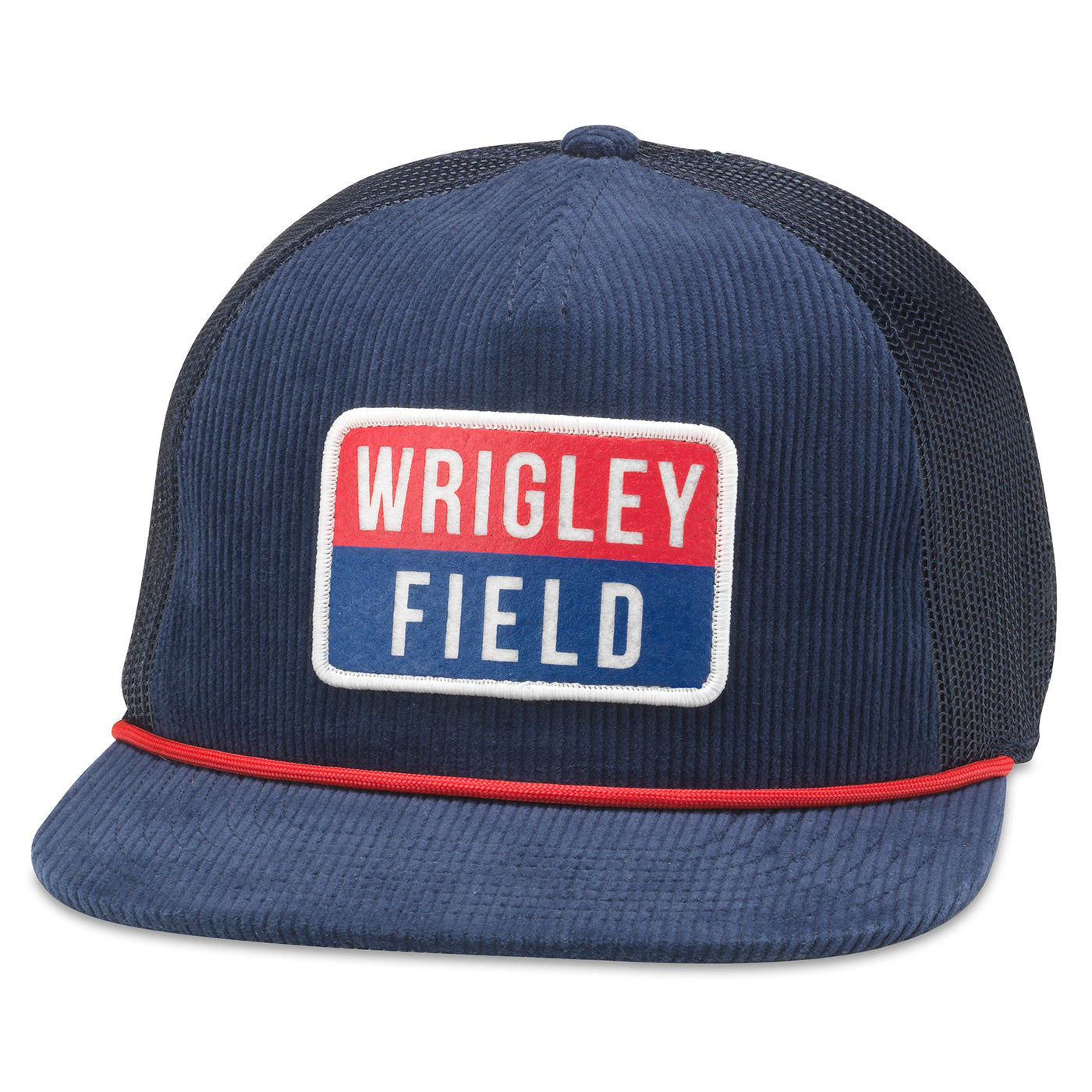 WRIGLEY FIELD AMERICAN NEEDLE PATCH NAVY CORDUROY TRUCKER CAP