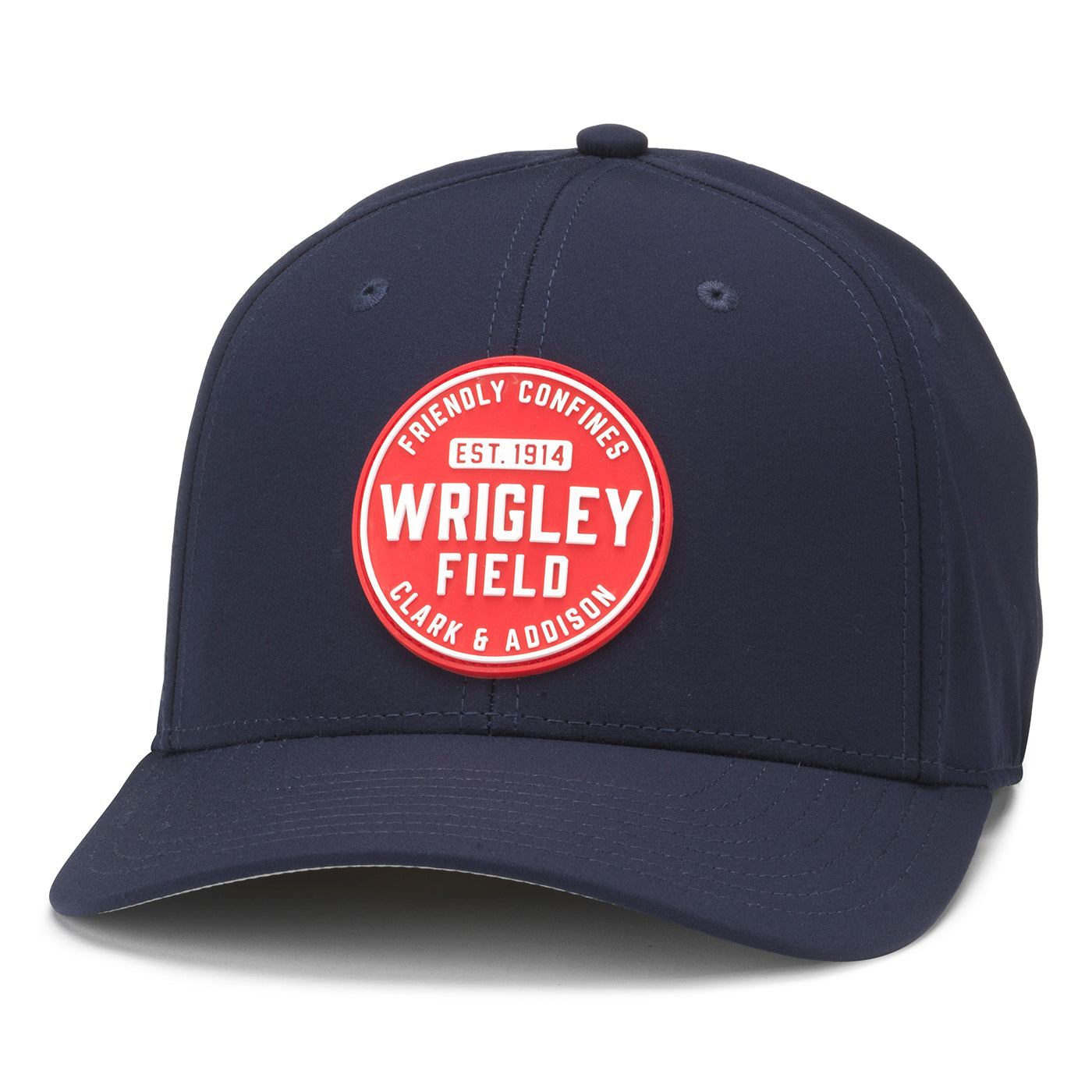 WRIGLEY FIELD AMERICAN NEEDLE RED PATCH NAVY ADJUSTABLE CAP