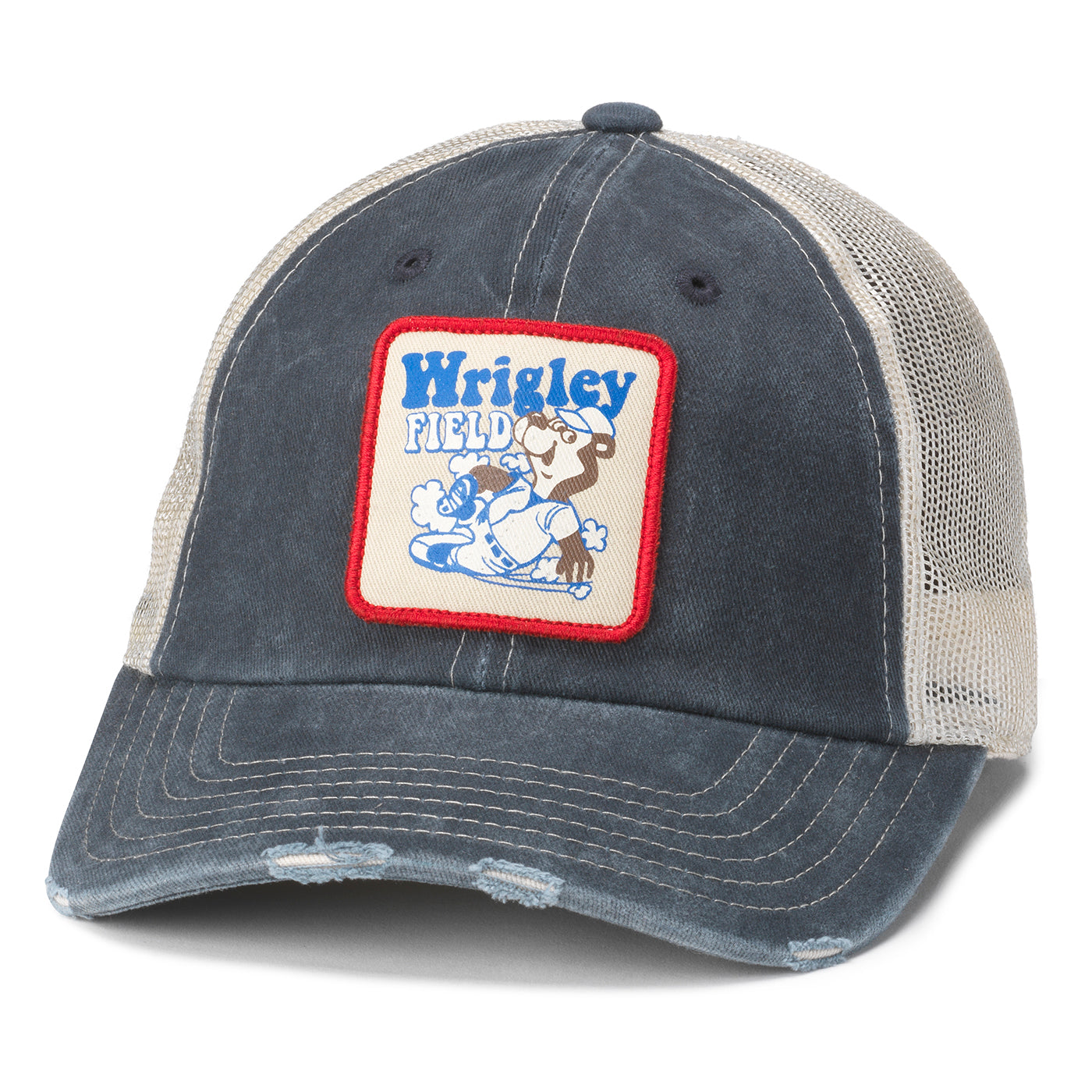 WRIGLEY FIELD AMERICAN NEEDLE RETRO PATCH TRUCKER HAT
