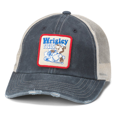 WRIGLEY FIELD AMERICAN NEEDLE RETRO PATCH TRUCKER HAT