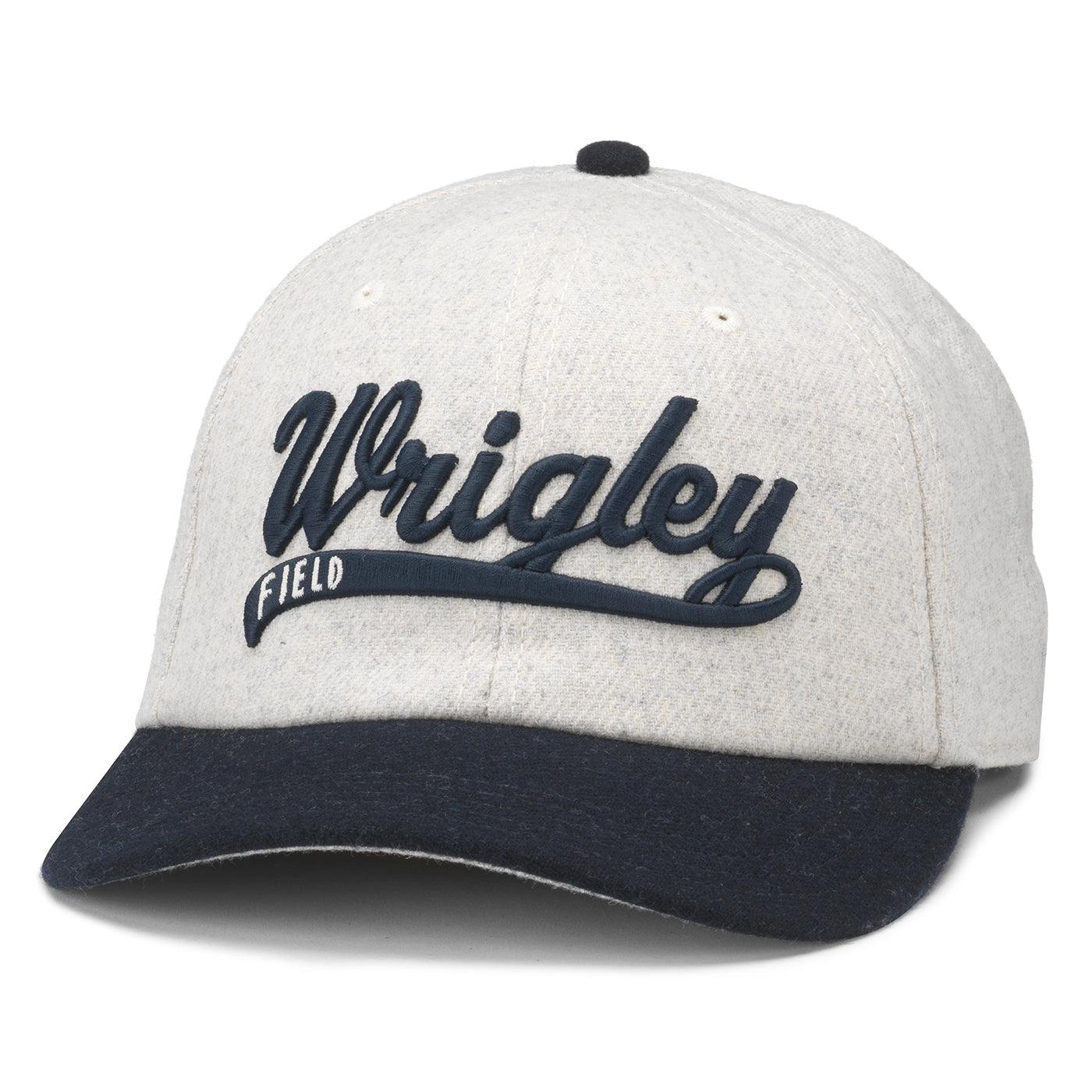 WRIGLEY FIELD BALLPARK IVORY AND NAVY ADJUSTABLE CAP