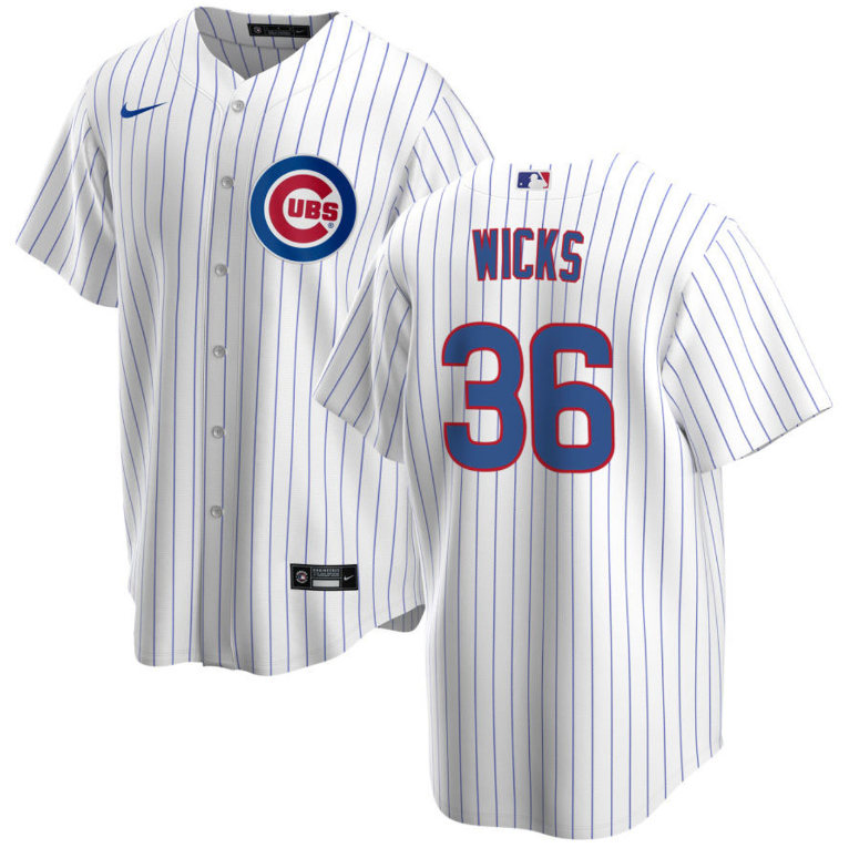 CHICAGO CUBS NIKE MEN'S JORDAN WICKS HOME REPLICA JERSEY