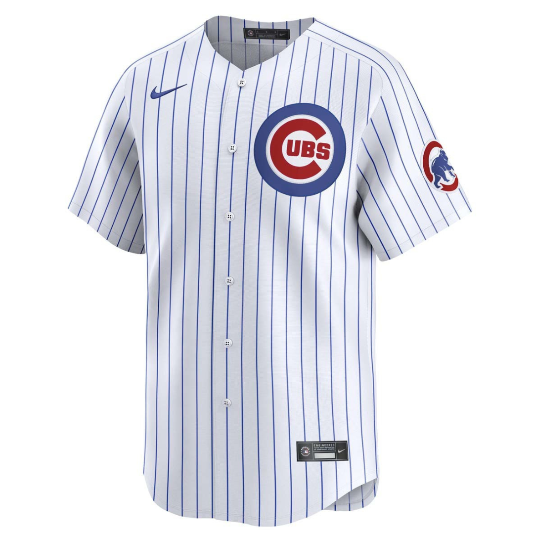 CHICAGO CUBS PATRICK WISDOM LIMITED PINSTRIPE HOME JERSEY