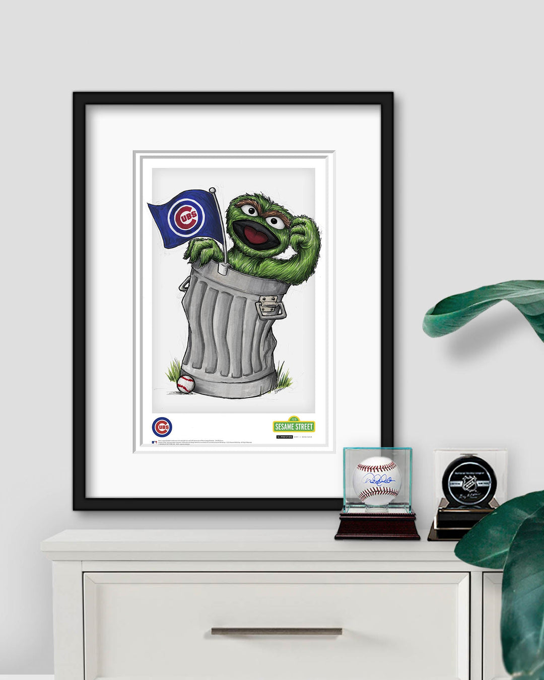 Oscar Rep Your Colours x MLB Cubs Art Print by S. Preston Art + Designs Art Print S. Preston Art + Designs