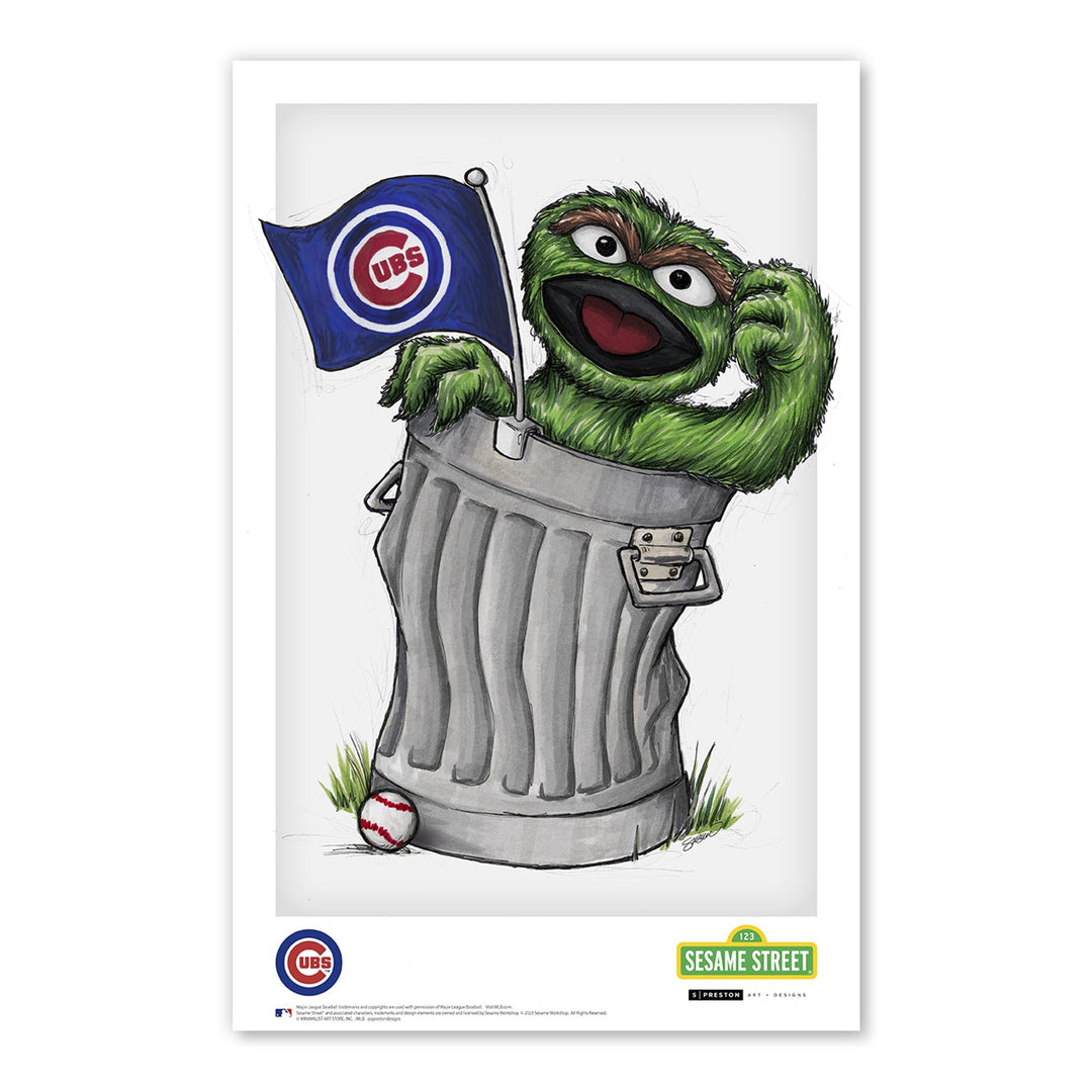 Oscar Rep Your Colours x MLB Cubs Art Print by S. Preston Art + Designs Art Print S. Preston Art + Designs