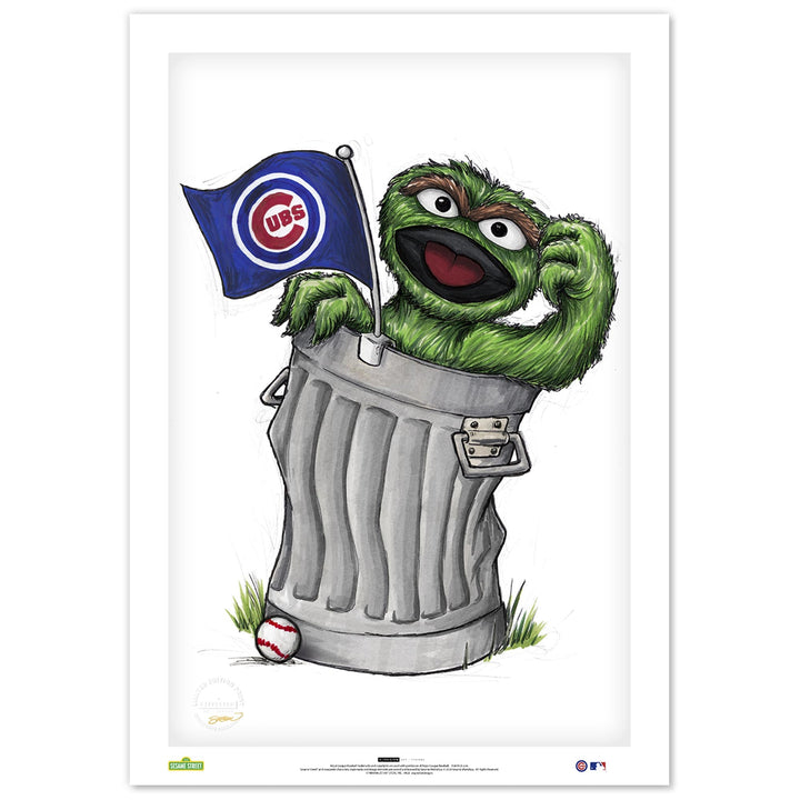 Oscar Rep Your Colours x MLB Cubs Art Print by S. Preston Art + Designs Art Print S. Preston Art + Designs