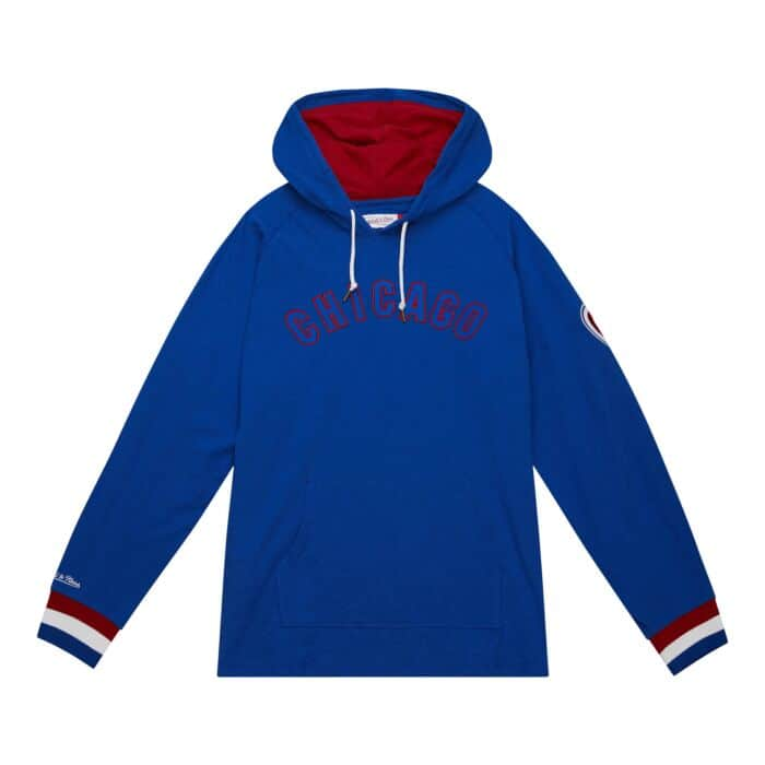 CHICAGO CUBS MITCHELL & NESS LEGENDARY SLUB LONG SLEEVE HOODIE