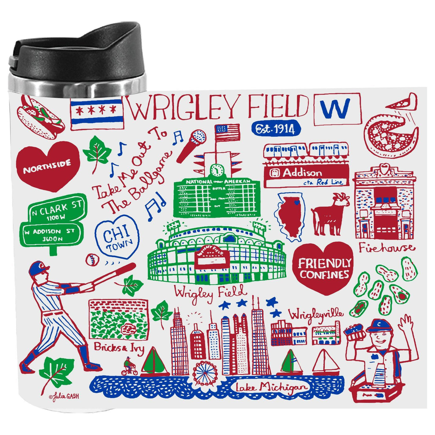 JULIA GASH x WRIGLEY FIELD TUMBLER - Ivy Shop