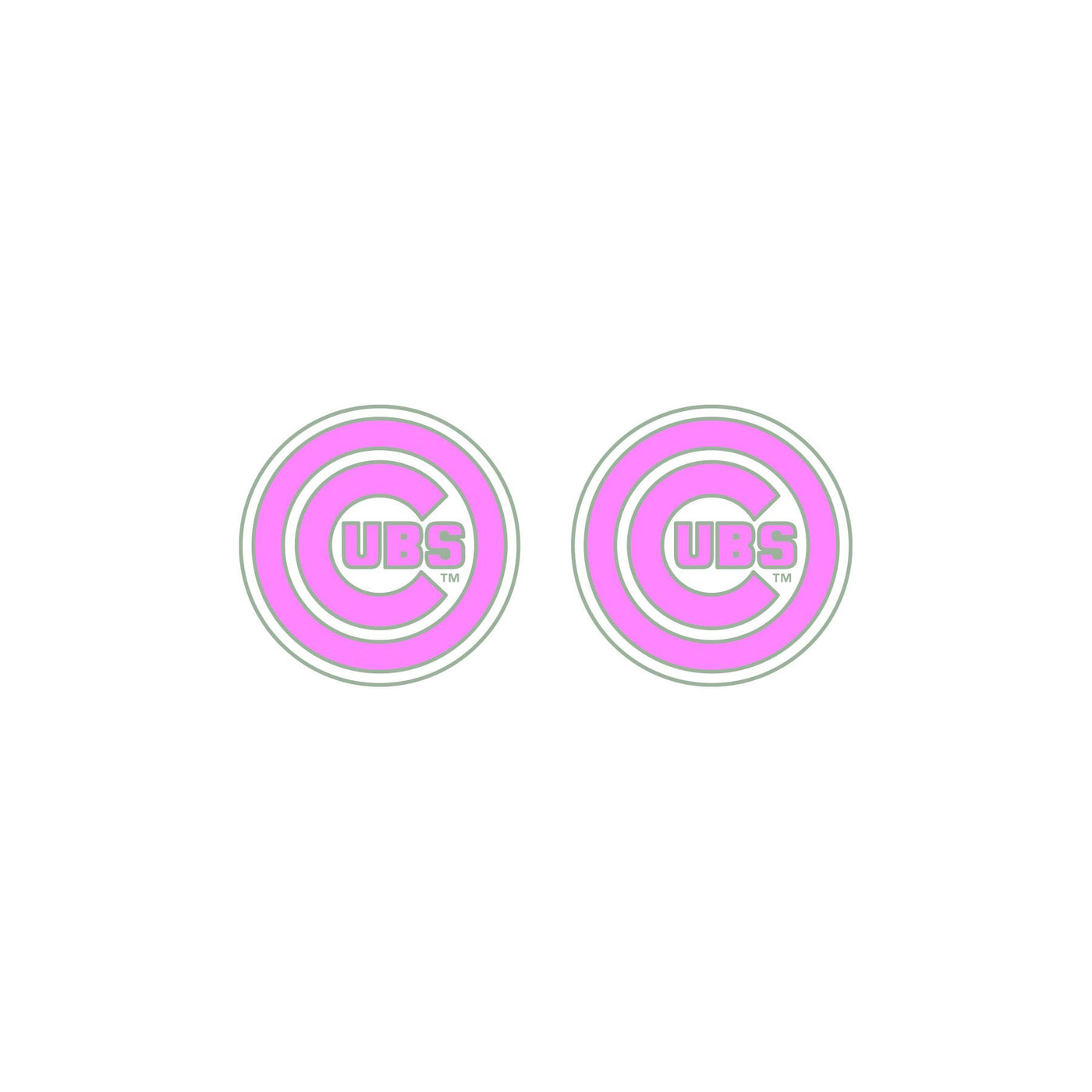 PINK BULLSEYE LOGO CHICAGO CUBS EARRINGS - Ivy Shop