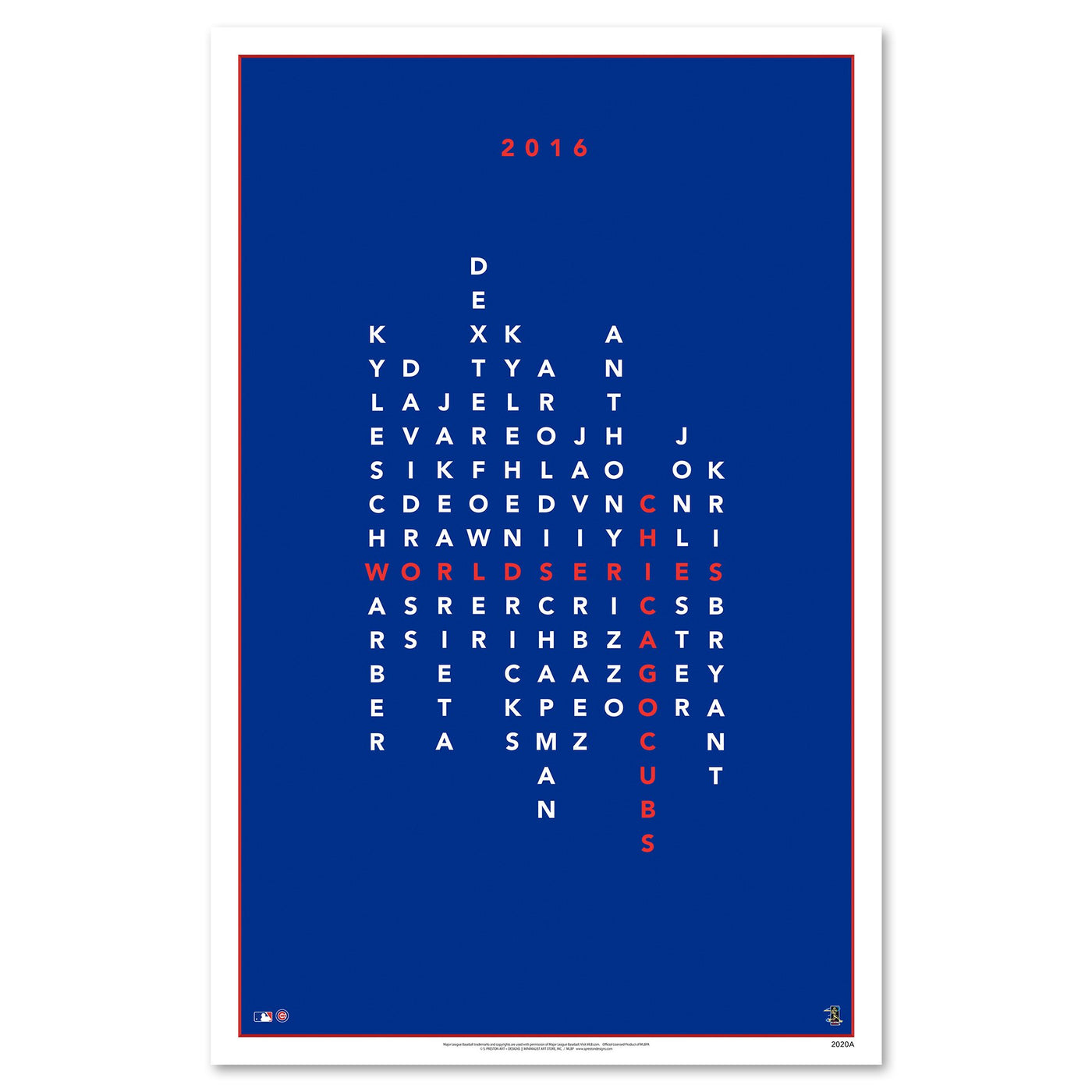 ACROSTIC BASEBALL - WORLD SERIES 2016 PRINT - Ivy Shop