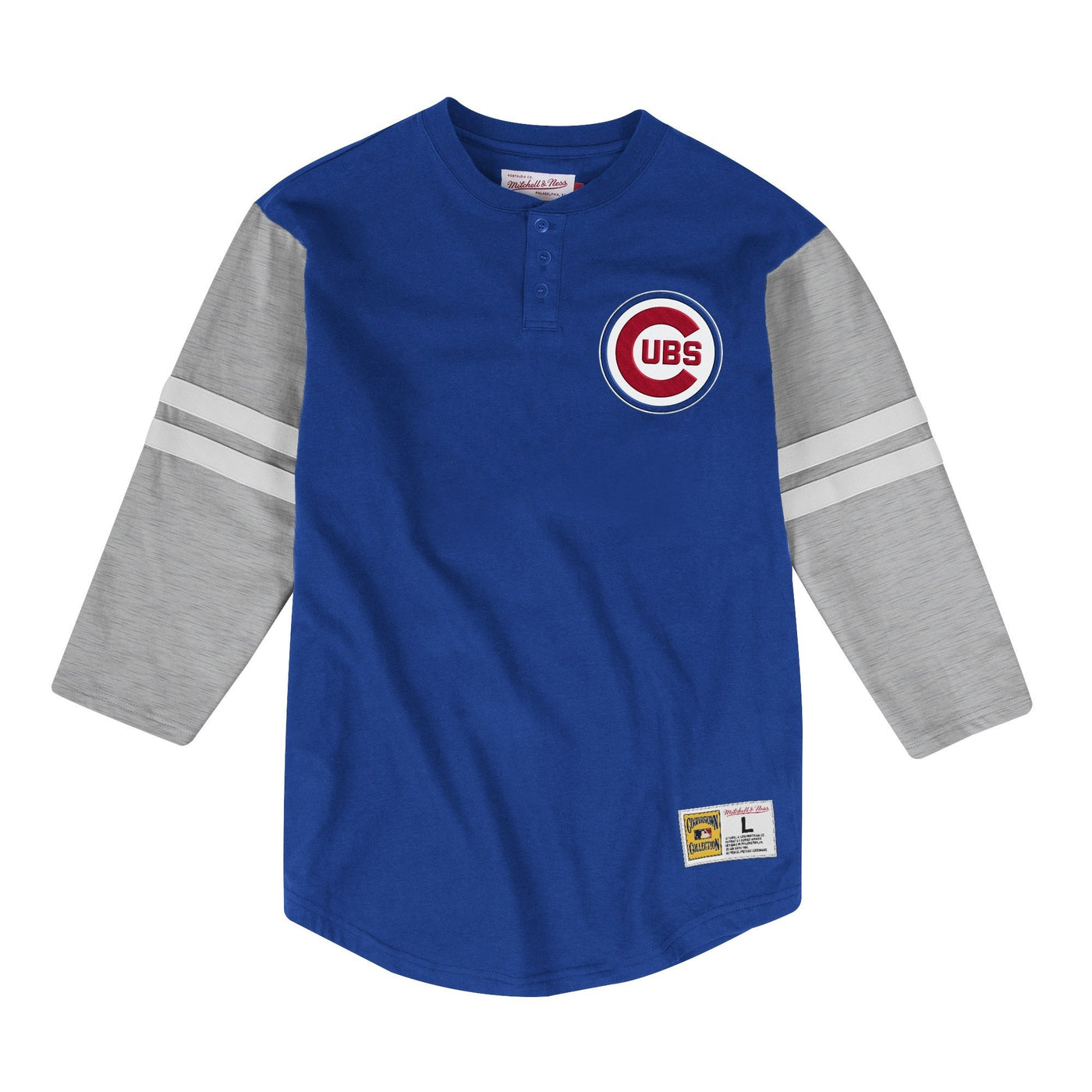 Chicago Cubs Profile Men's Big & Tall Henley Tee Xxlt