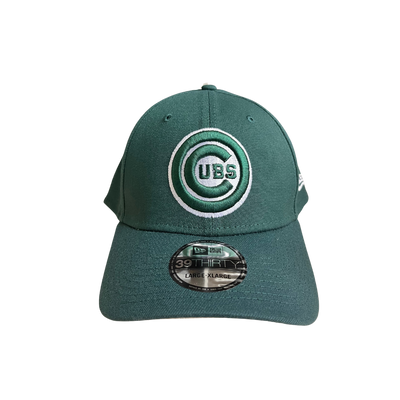 CHICAGO CUBS NEW ERA BULLSEYE LOGO GREEN 39THIRTY CAP