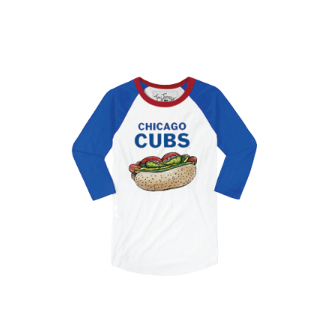 CHICAGO CUBS BIMM RIDDER INFANT RAGLAN HOT DOG TEE