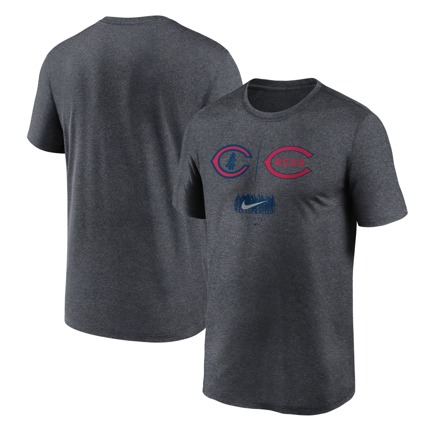CHICAGO CUBS NIKE MEN'S FIELD OF DREAMS DARK GRAY DUELING TEE