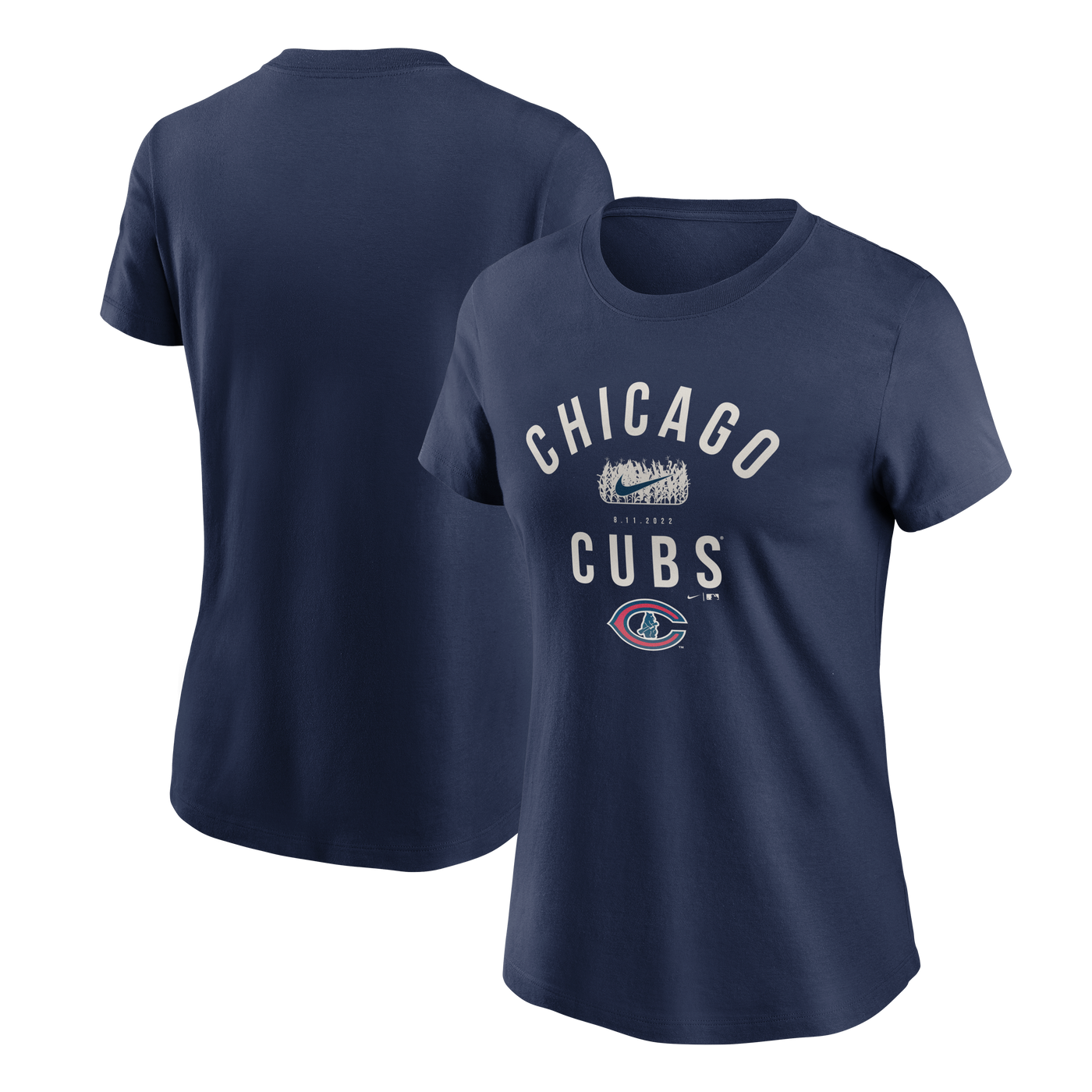 CHICAGO CUBS NIKE WOMEN'S FIELD OF DREAMS NAVY TEE