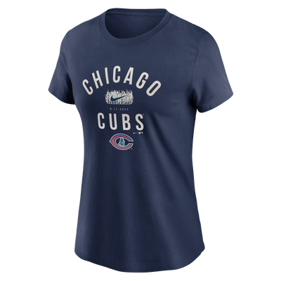 CHICAGO CUBS NIKE WOMEN'S FIELD OF DREAMS NAVY TEE