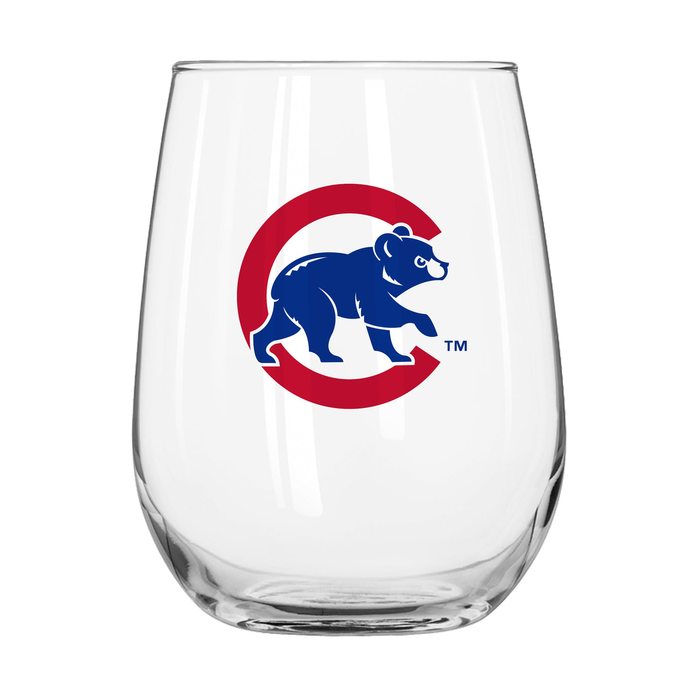 CHICAGO CUBS LOGO BRAND WALKING BEAR WINE GLASS