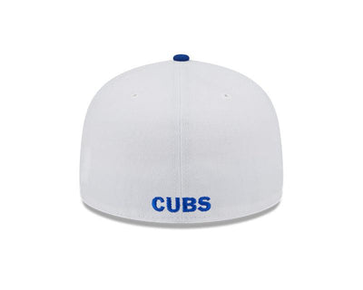 CHICAGO CUBS NEW ERA ILLINOIS WHITE AND ROYAL 59FIFTY FITTED CAP