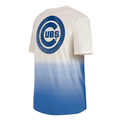 CHICAGO CUBS NEW ERA MEN'S BLUE AND WHITE GRADIENT TEE