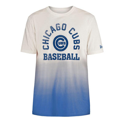 CHICAGO CUBS NEW ERA MEN'S BLUE AND WHITE GRADIENT TEE