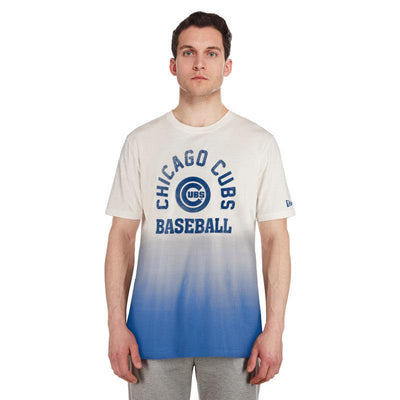 CHICAGO CUBS NEW ERA MEN'S BLUE AND WHITE GRADIENT TEE