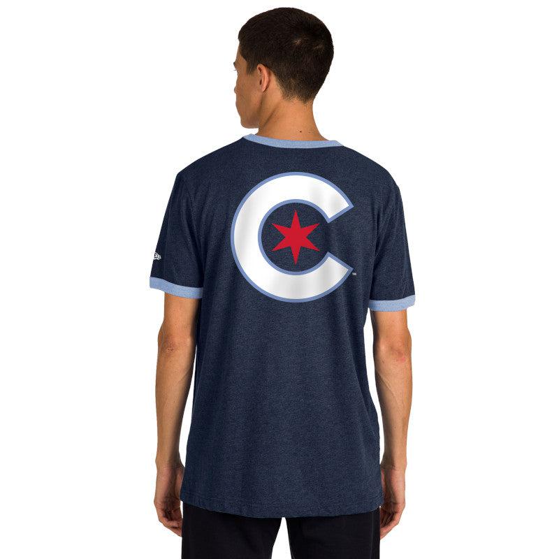 CHICAGO CUBS NEW ERA MEN'S CITY CONNECT RINGER TEE