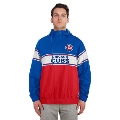 CHICAGO CUBS NEW ERA MEN'S COLORBLOCK THROWBACK HOODED JACKET