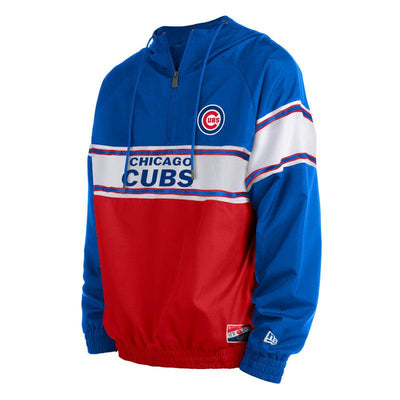 CHICAGO CUBS NEW ERA MEN'S COLORBLOCK THROWBACK HOODED JACKET