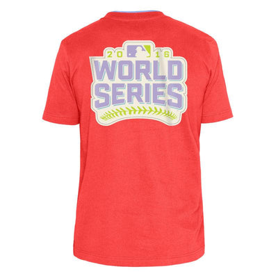 CHICAGO CUBS NEW ERA MEN'S ORANGE COLOR PACK WORLD SERIES LOGO TEE