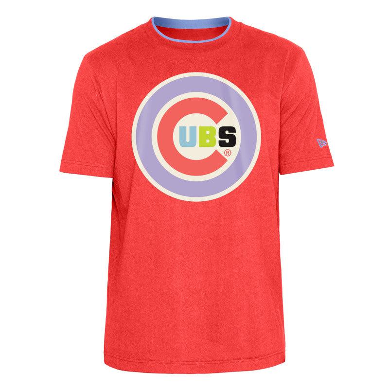 CHICAGO CUBS NEW ERA MEN'S ORANGE COLOR PACK WORLD SERIES LOGO TEE