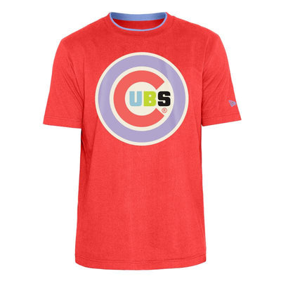 CHICAGO CUBS NEW ERA MEN'S ORANGE COLOR PACK WORLD SERIES LOGO TEE