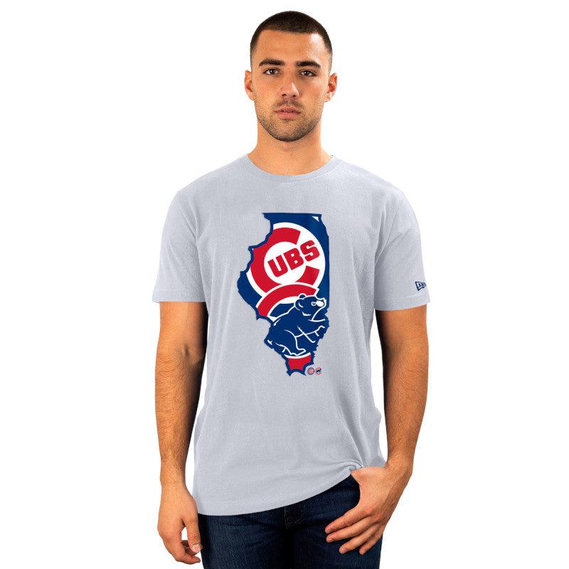CHICAGO CUBS NEW ERA MEN'S STATE WHITE TEE