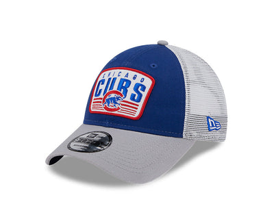 CHICAGO CUBS NEW ERA MEN'S WALKING BEAR PATCH BLUE AND WHITE ADJUSTABLE CAP