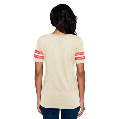 CHICAGO CUBS NEW ERA WOMEN'S 1914 CREAM AND ORANGE COLOR PACK TEE