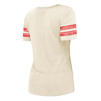 CHICAGO CUBS NEW ERA WOMEN'S 1914 CREAM AND ORANGE COLOR PACK TEE