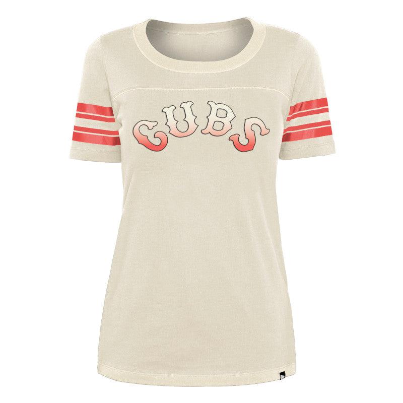 CHICAGO CUBS NEW ERA WOMEN'S 1914 CREAM AND ORANGE COLOR PACK TEE