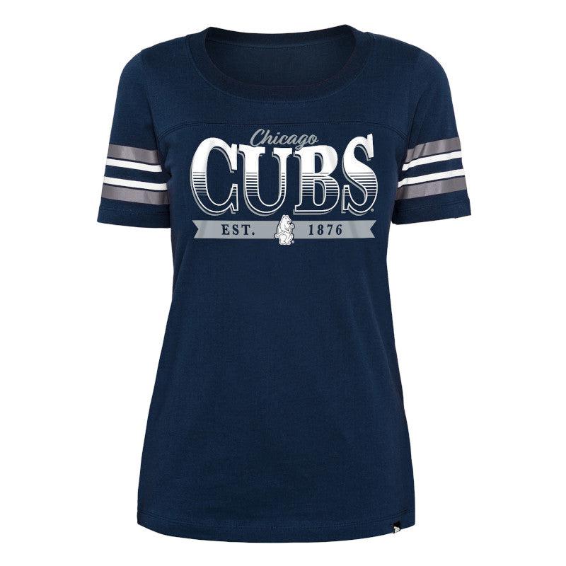 CHICAGO CUBS NEW ERA WOMEN'S 1914 FAIRWAY NAVY TEE