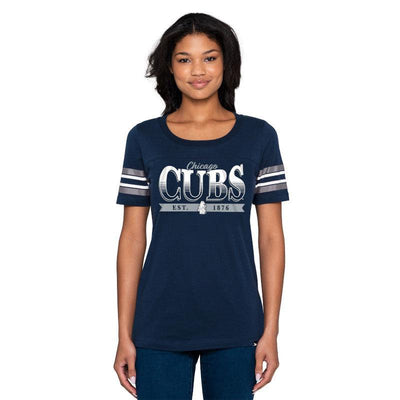 CHICAGO CUBS NEW ERA WOMEN'S 1914 FAIRWAY NAVY TEE
